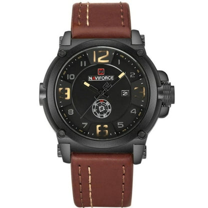 Montre militaire à aiguilles avec bracelet en cuir - Top Militaire