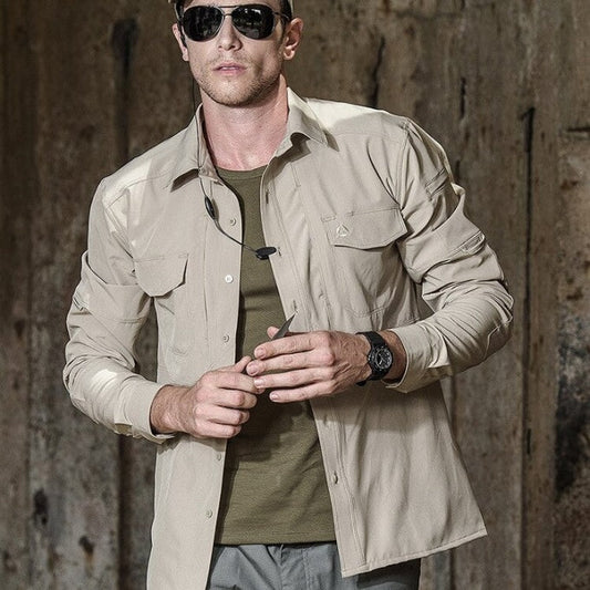 Chemise tactique multi-poches à manches longues - Top Militaire