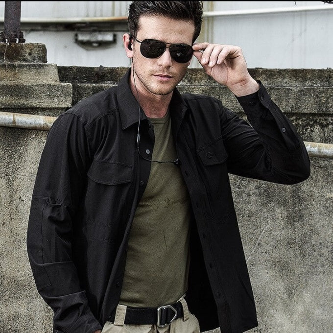 Chemise tactique multi-poches à manches longues - Top Militaire