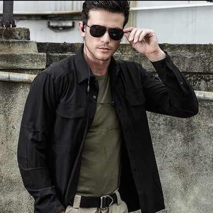 Chemise tactique multi-poches à manches longues - Top Militaire