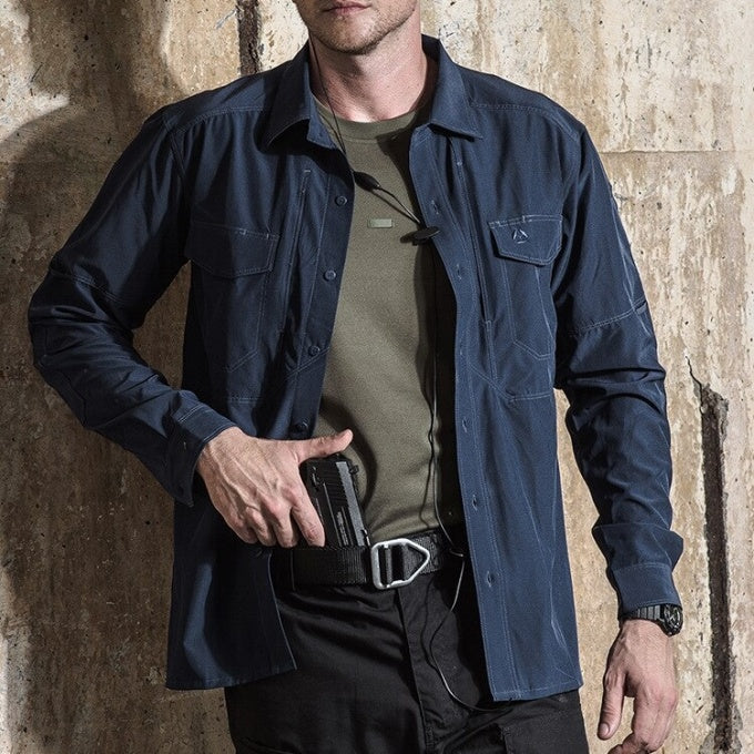 Chemise tactique multi-poches à manches longues - Top Militaire