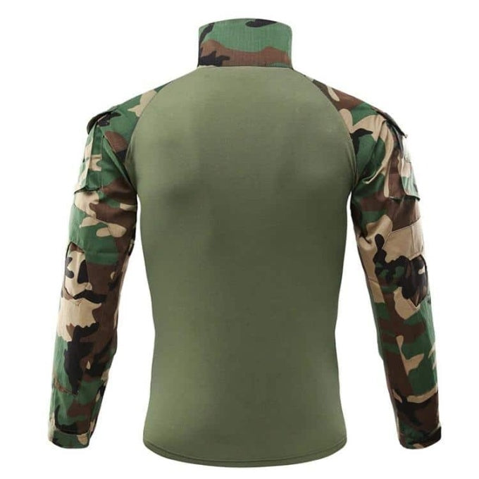 Veste militaire à col zippé motif camouflage - Top Militaire