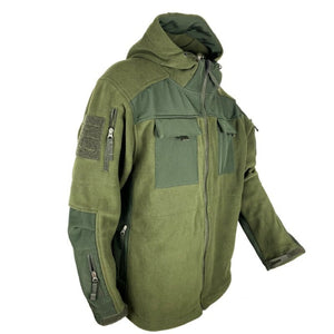 Veste polaire tactique multipoches à capuche