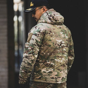 Veste parka épaisse de camouflage