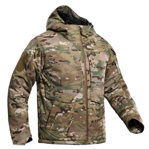 Veste parka épaisse de camouflage