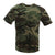 T-shirt coton à col rond motif camouflage - Top Militaire