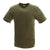 T-shirt uni en coton à col rond - Top Militaire