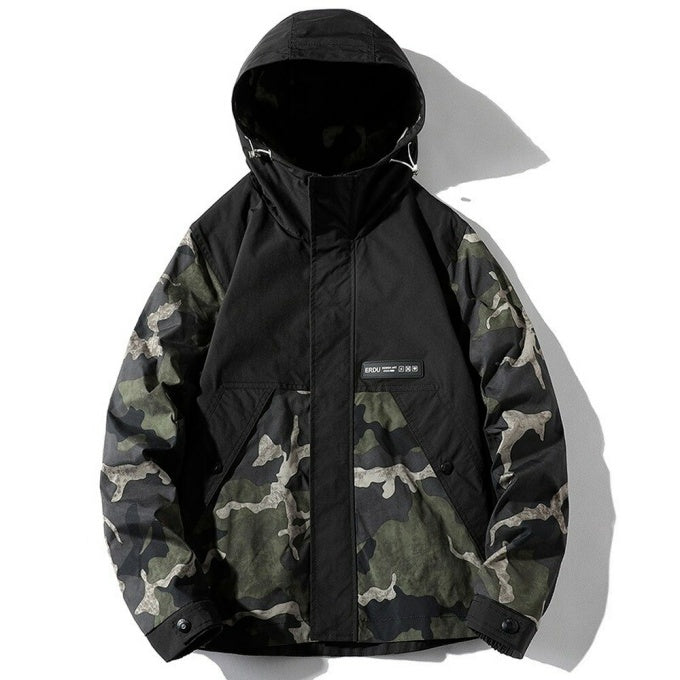 Veste coupe vent camouflage à capuche - Top Militaire