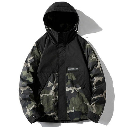 Veste coupe vent camouflage à capuche - Top Militaire