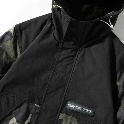 Veste coupe vent camouflage à capuche - Top Militaire
