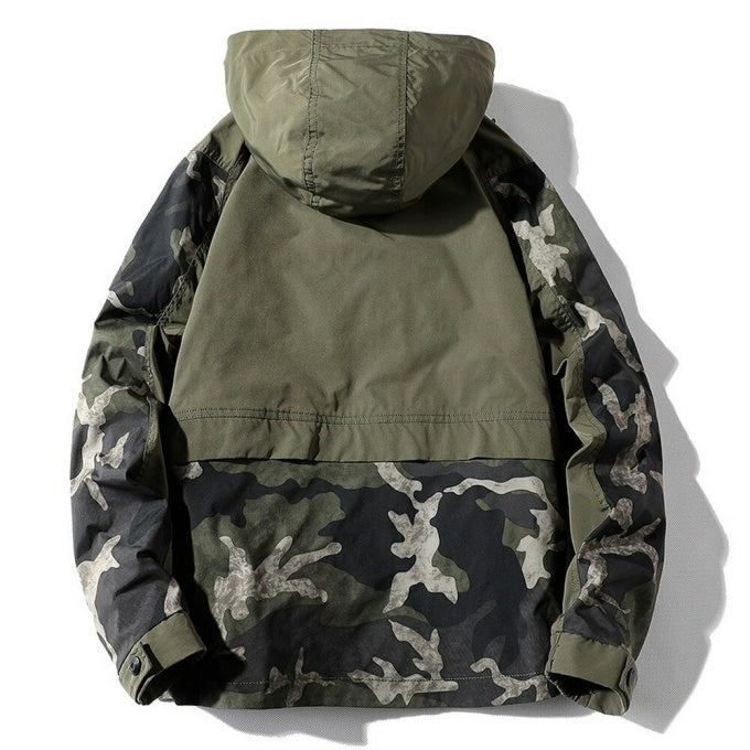 Veste coupe vent camouflage à capuche - Top Militaire
