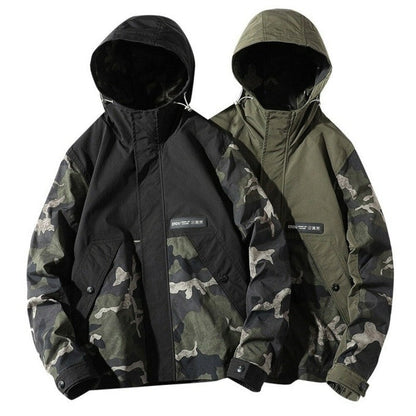 Veste coupe vent camouflage à capuche - Top Militaire