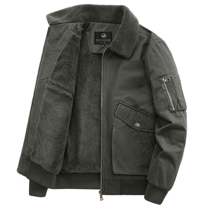 Manteau chaud et matelassé style aviateur - Top Militaire
