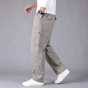 Pantalon cargo large style militaire pour homme