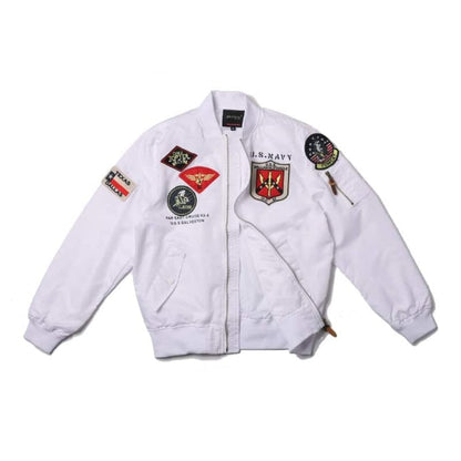 Manteau bomber style aviateur militaire avec patchs - Top Militaire