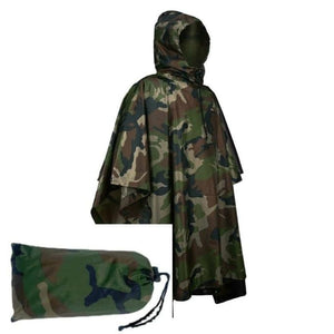 Poncho de camouflage large et imperméable