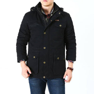 Veste militaire mi-longue pour homme