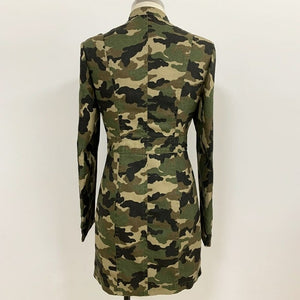 Robe à manches longues avec chaîne style militaire - Top Militaire