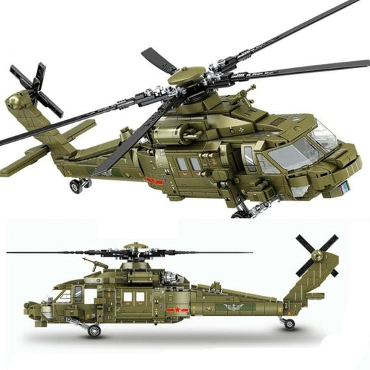 Blocs de construction hélicoptère militaire – 750 pièces - Top Militaire
