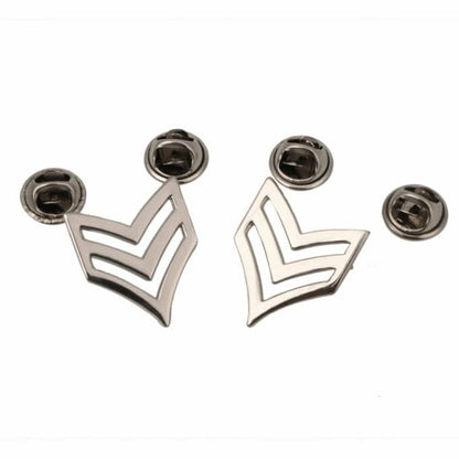 Insignes militaire de sergent en métal – 2 pièces - Top Militaire