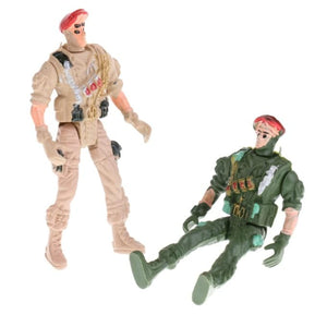 Ensemble de figurines militaires en plastique 10 pièces