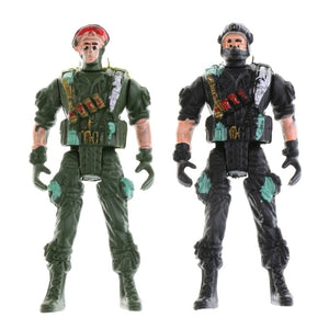 Ensemble de figurines militaires en plastique 10 pièces