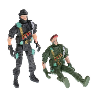 Ensemble de figurines militaires en plastique 10 pièces