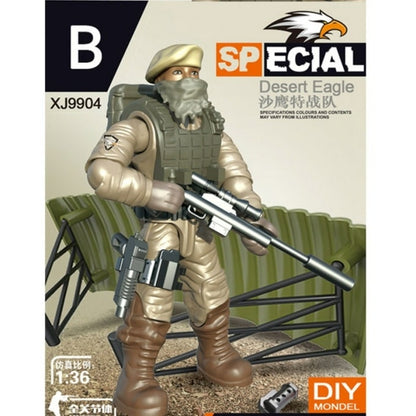 Figurines de soldats des forces de combat dans le désert 8 pièces - Top Militaire