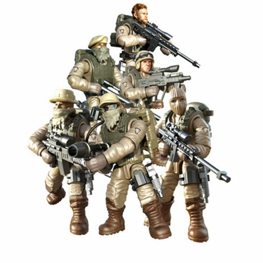 Figurines de soldats des forces de combat dans le désert 8 pièces - Top Militaire