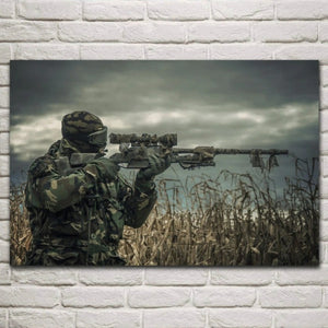 Tableau militaire sniper