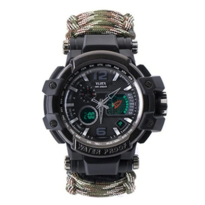Montre multifonctionnelle paracorde tactique militaire - Top Militaire