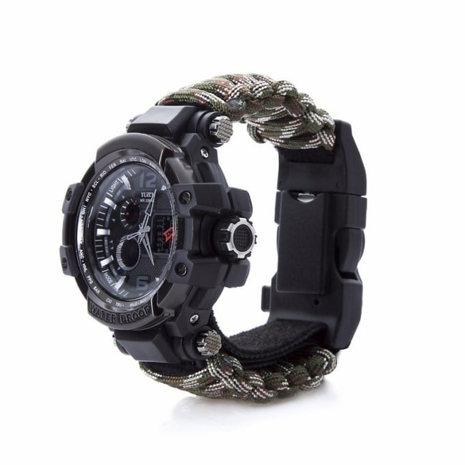Montre multifonctionnelle paracorde tactique militaire - Top Militaire