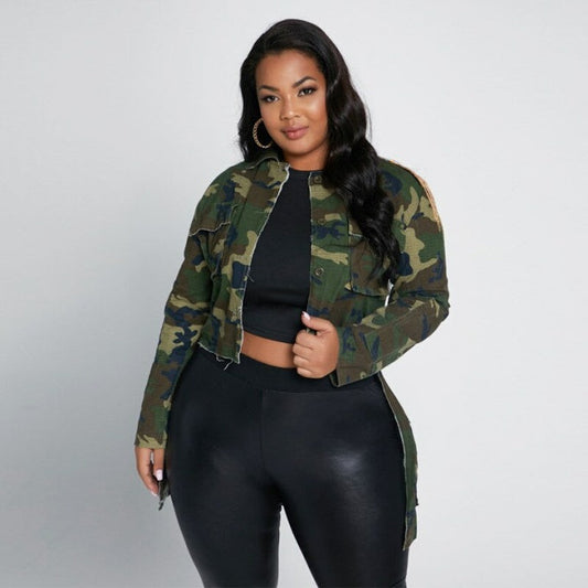Veste militaire courte devant pour femme - Top Militaire