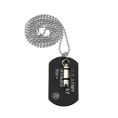Collier militaire pendentif tête de balle - Top Militaire