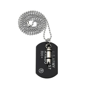 Collier militaire pendentif tête de balle