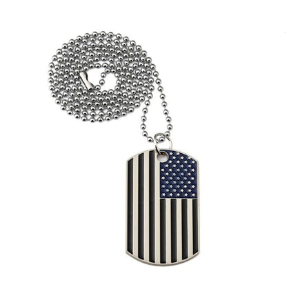Collier militaire pendentif drapeau américain - Top Militaire
