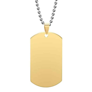 Collier pendentif en acier inoxydable militaire