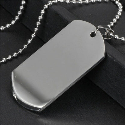 Collier pendentif en acier inoxydable militaire - Top Militaire