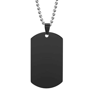 Collier pendentif en acier inoxydable militaire