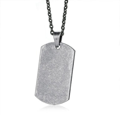 Collier avec pendentif plaque militaire en acier - Top Militaire