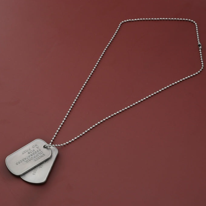 Collier avec double plaque militaire dans sa boite - Top Militaire