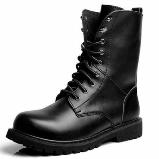 Rangers militaire en cuir PU - Top Militaire