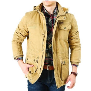 Veste militaire mi-longue pour homme