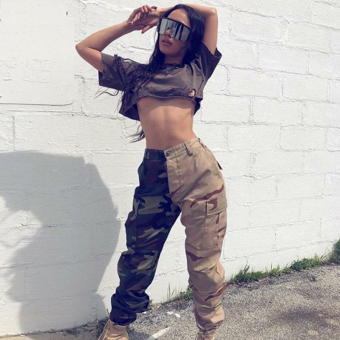 Treillis militaire femme combinaison Patchwork - Top Militaire