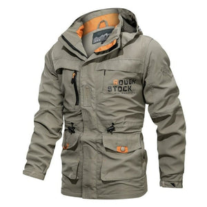 Manteau militaire homme à poches multiples