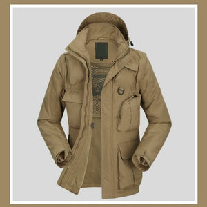 Manteau militaire homme en polaire épaisse