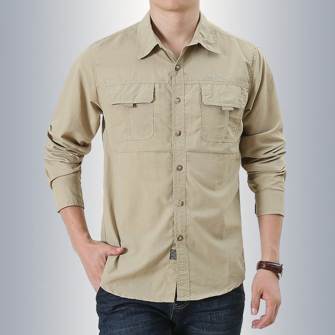 Chemise militaire waterproof à manches longues pour hommes - Top Militaire