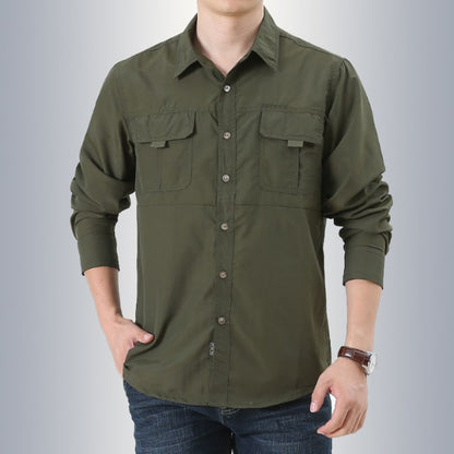 Chemise militaire waterproof à manches longues pour hommes - Top Militaire