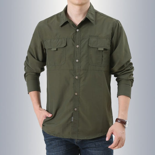 Chemise militaire waterproof à manches longues pour hommes - Top Militaire