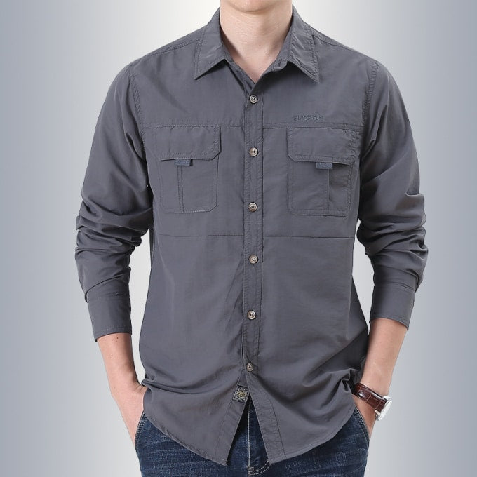 Chemise militaire waterproof à manches longues pour hommes - Top Militaire